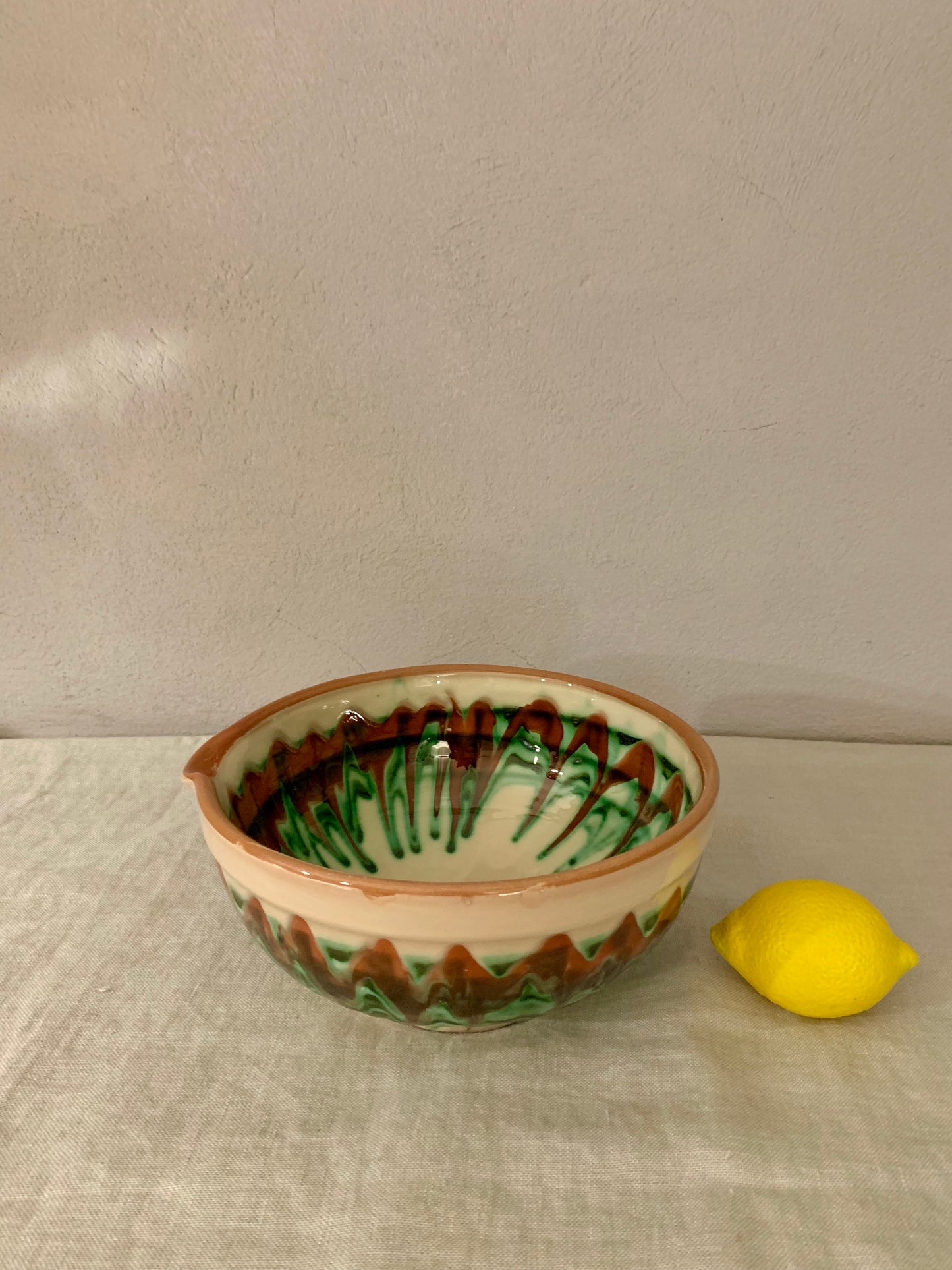 Clay Bowl with Dripping Glaze
