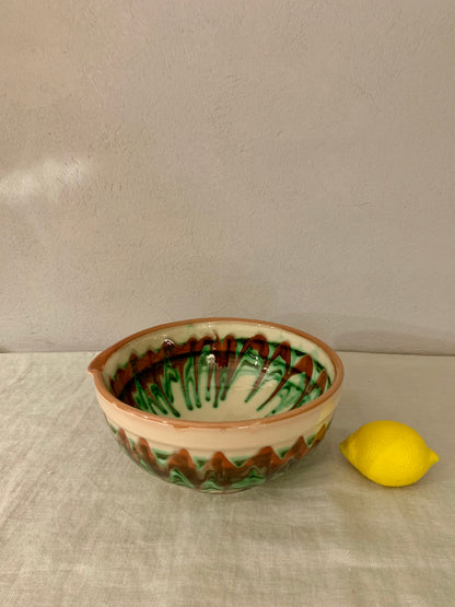 Clay Bowl with Dripping Glaze