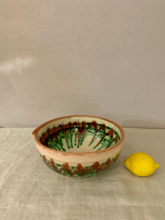 Clay Bowl with Dripping Glaze