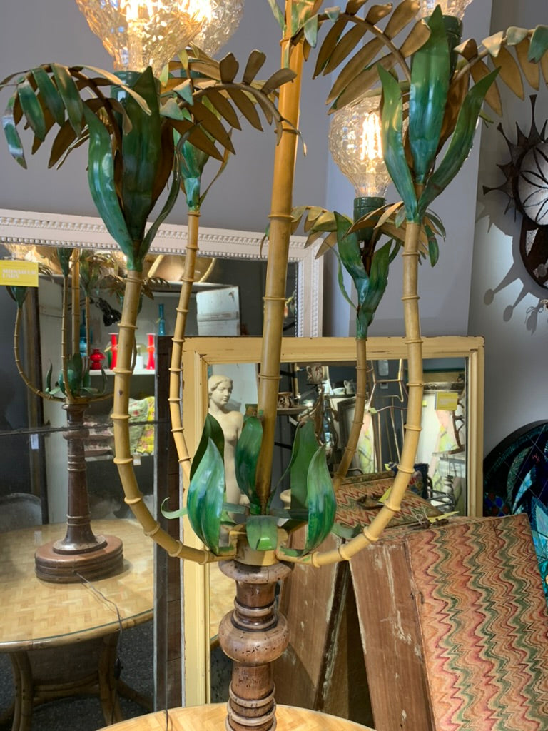 French Vintage Palm Floor Lamp