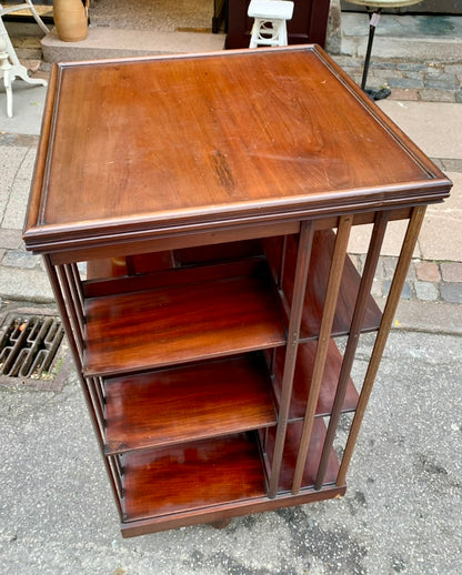 Vintage French Revolving Library Shelf