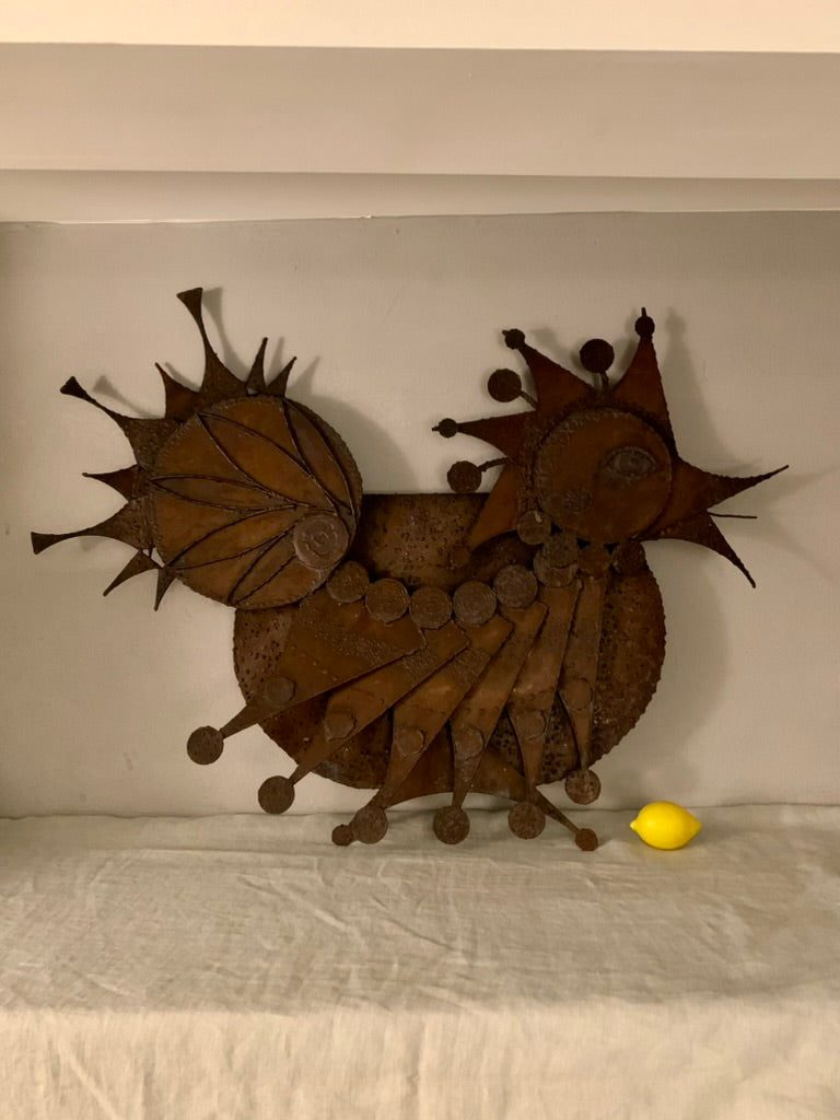 Vintage Wrought Iron Bird, 1970s