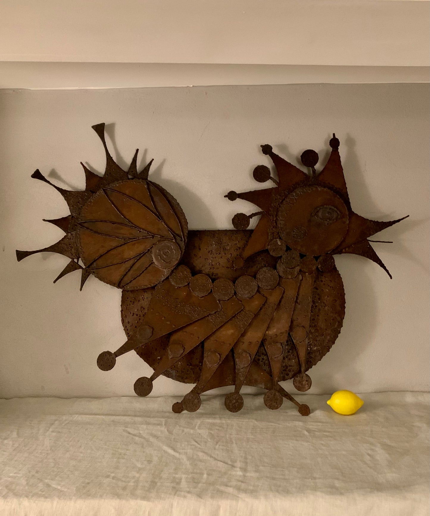 Vintage Wrought Iron Bird, 1970s
