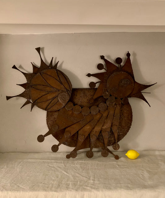 Vintage Wrought Iron Bird, 1970s