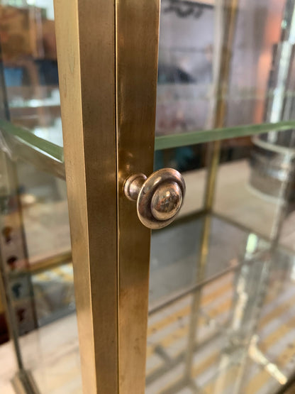 Brass Wall Display Cabinet