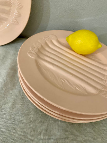 Pink Earthenware Asparagus Plate