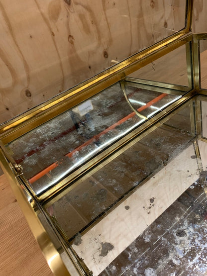 Vintage Brass Table Display Case - Vitrine