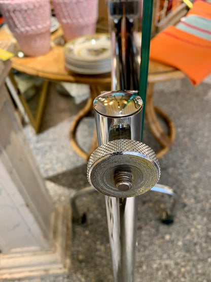 Vintage French Chrome Full Figure Mirror