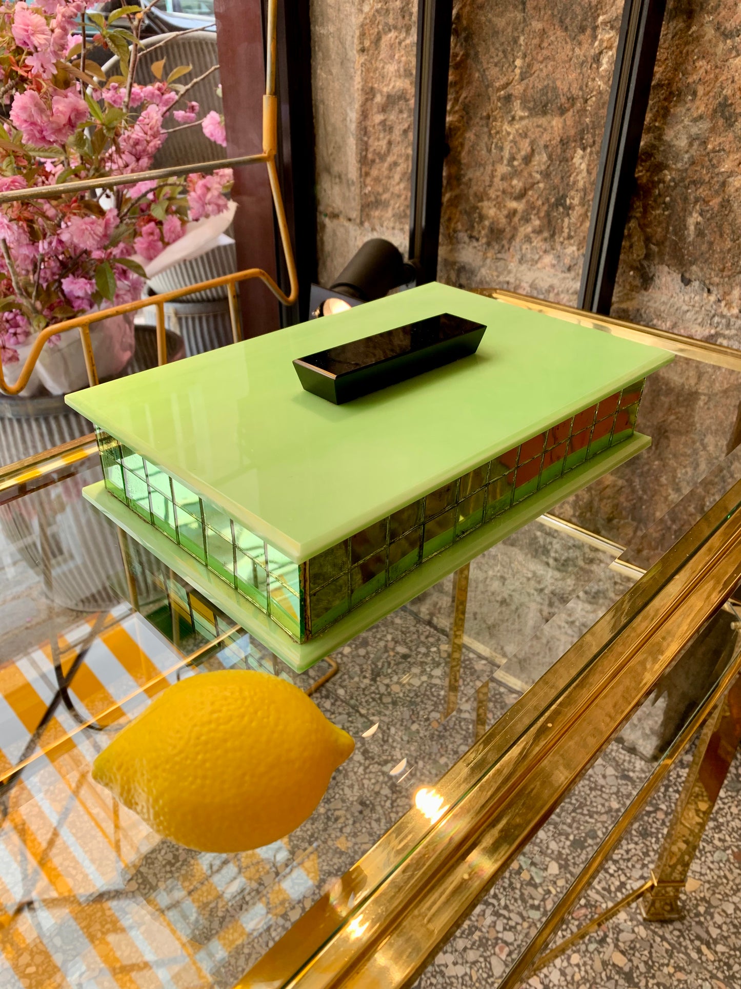 Art Deco Glass Jewellery Box