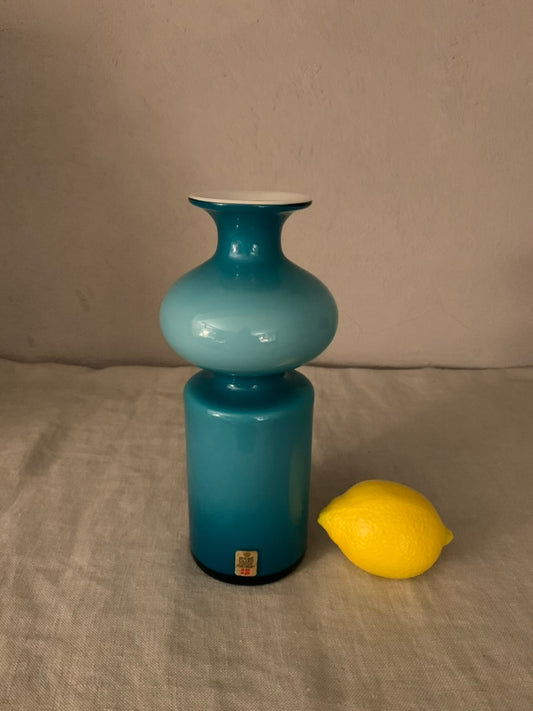 Vintage Blue Holmegaard "Carnaby" Vase