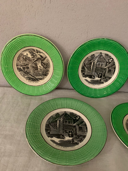 French Plates with "Hunting" motives