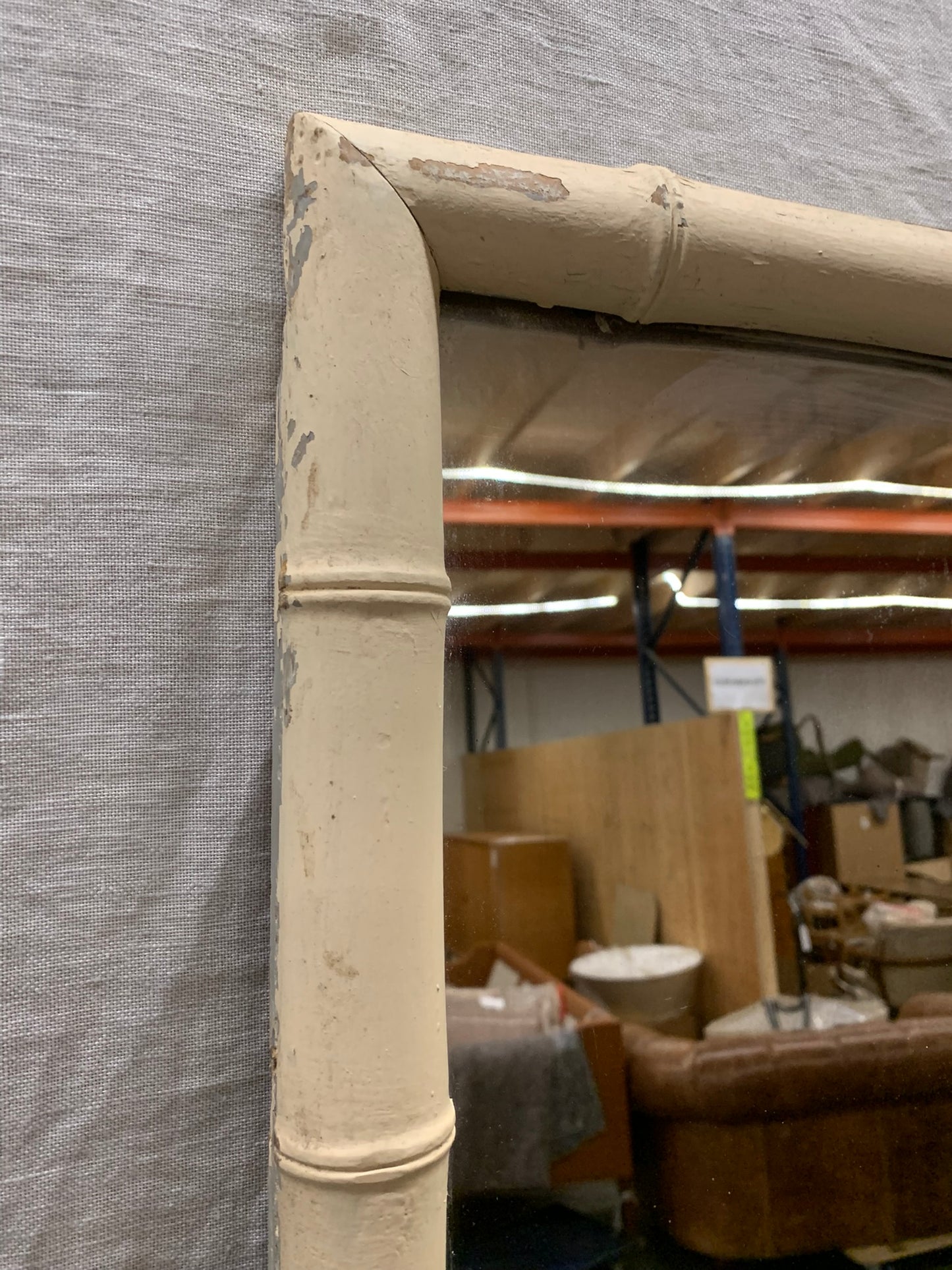 Tall Full Size Mirror - Faux Bambou