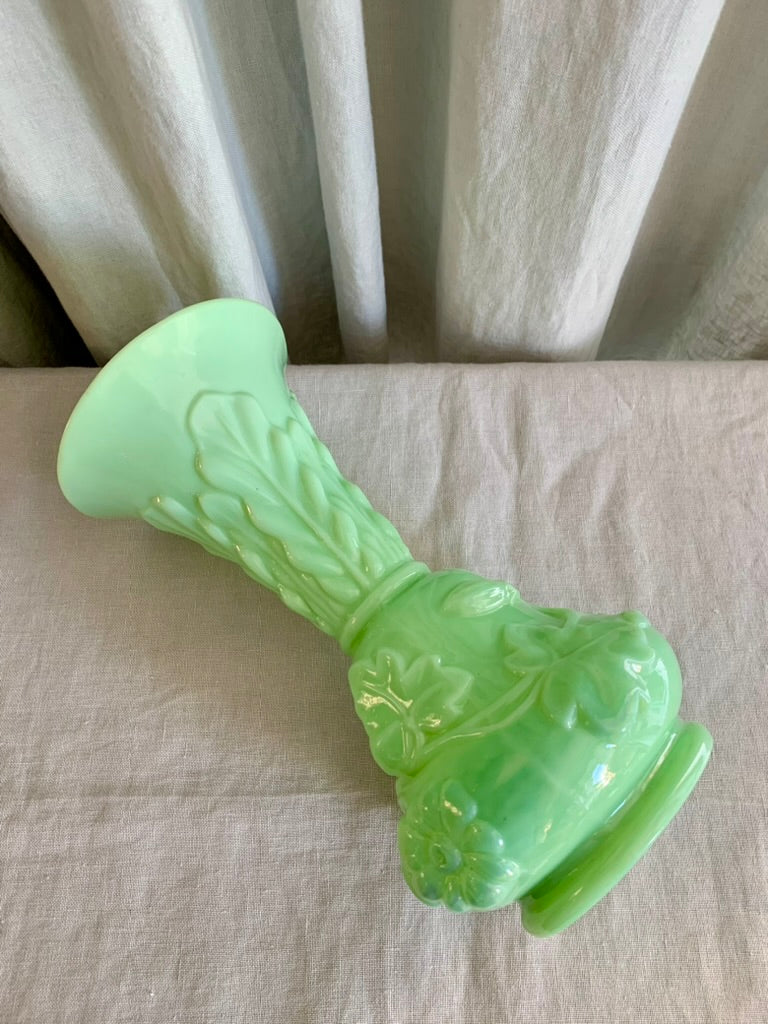 Green Opal glass Vase