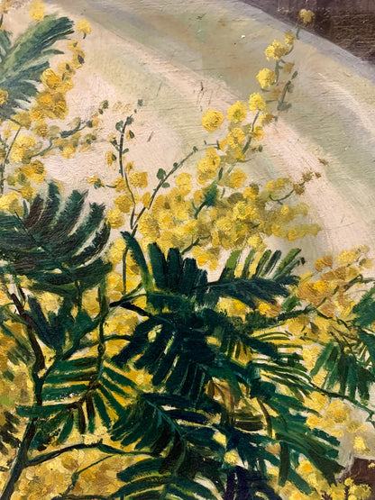 Vintage Mimosa Painting