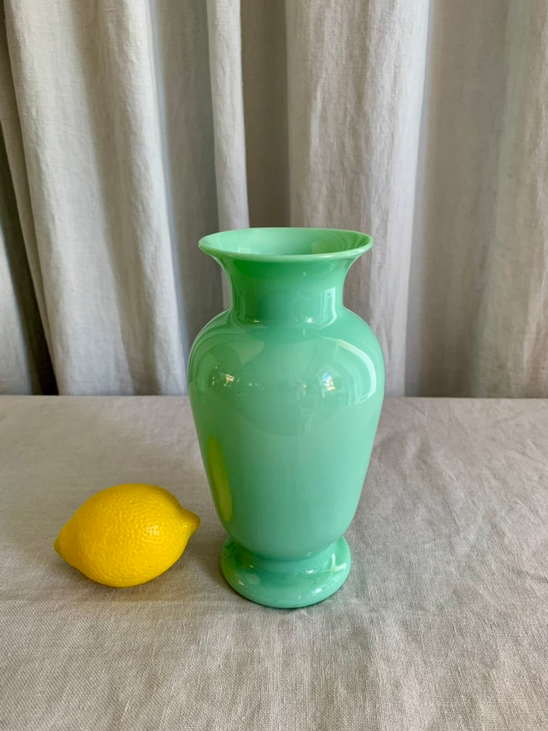 Antique French Opal Glass Vase