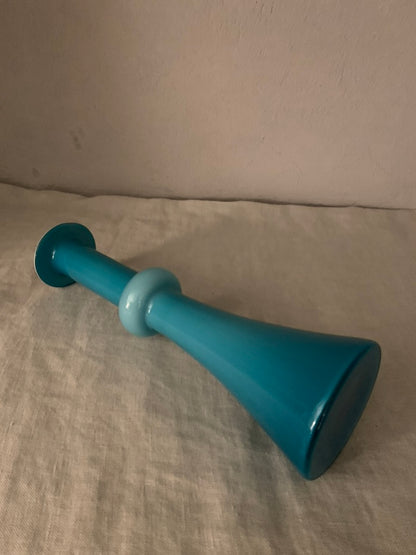 Vintage Blue Holmegaard "Carnaby" Vase