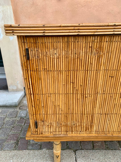 Vintage Bamboo Credenza