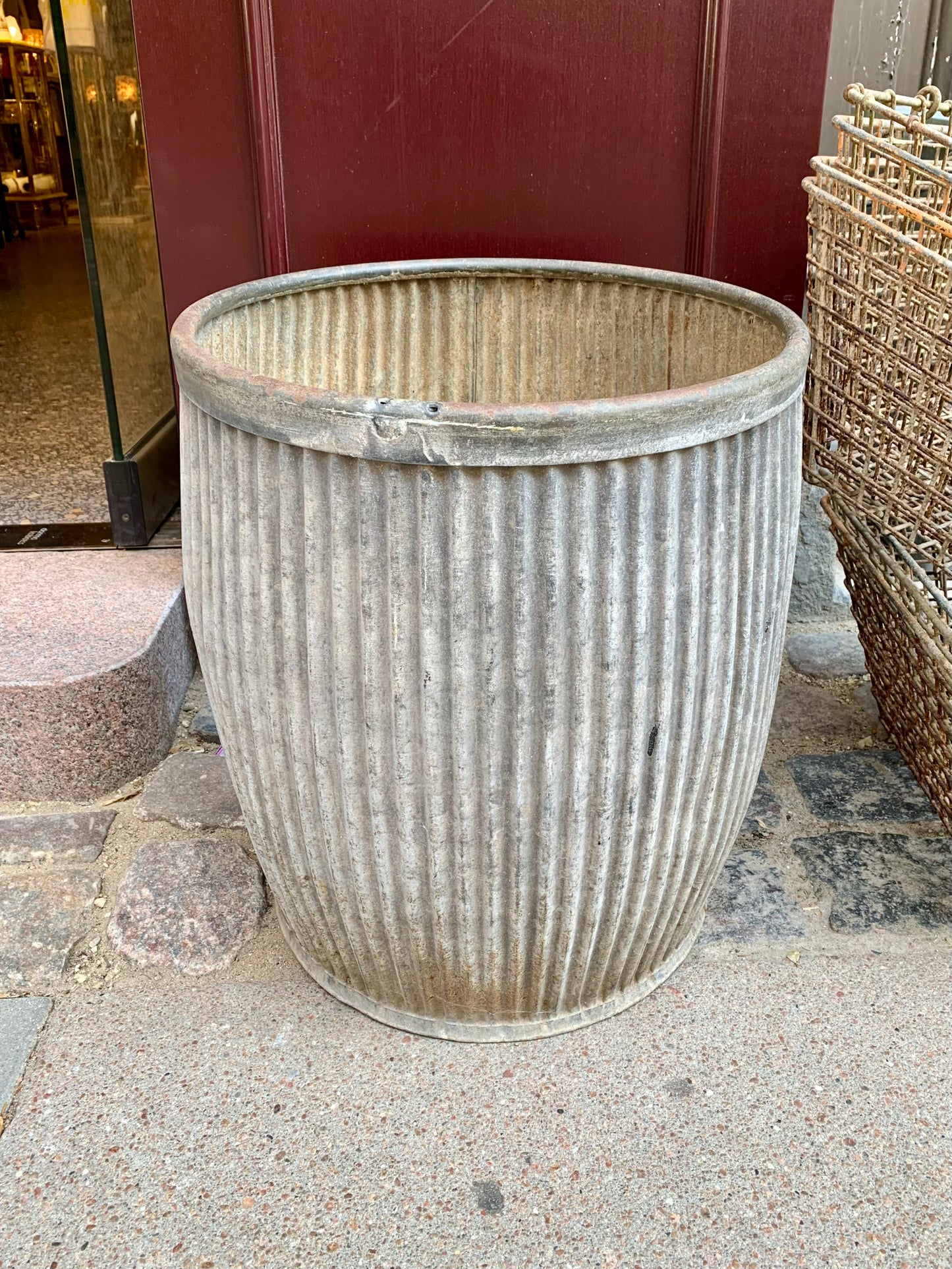 Zinc Planter - Dolly Tub