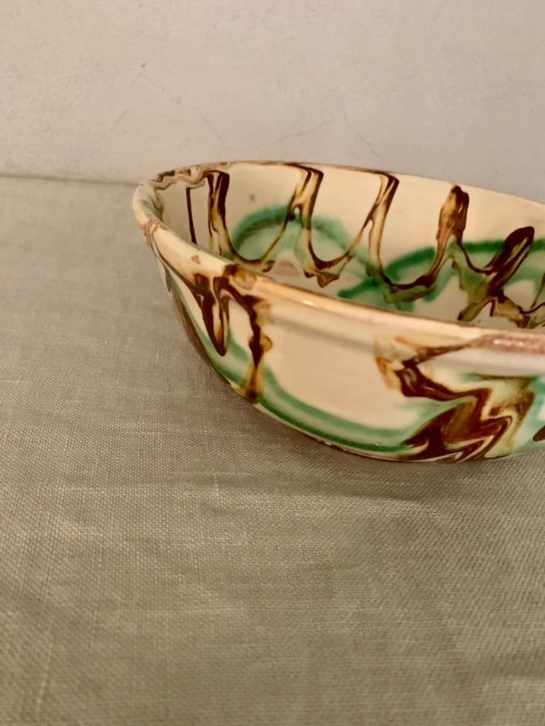 Clay Bowl with Dripping Glaze