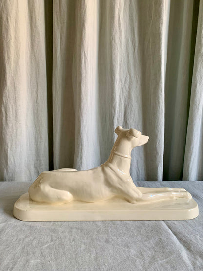 Large Art Deco Earthenware Greyhound 1930s