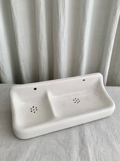 Porcelain Soap and Sponge Holder