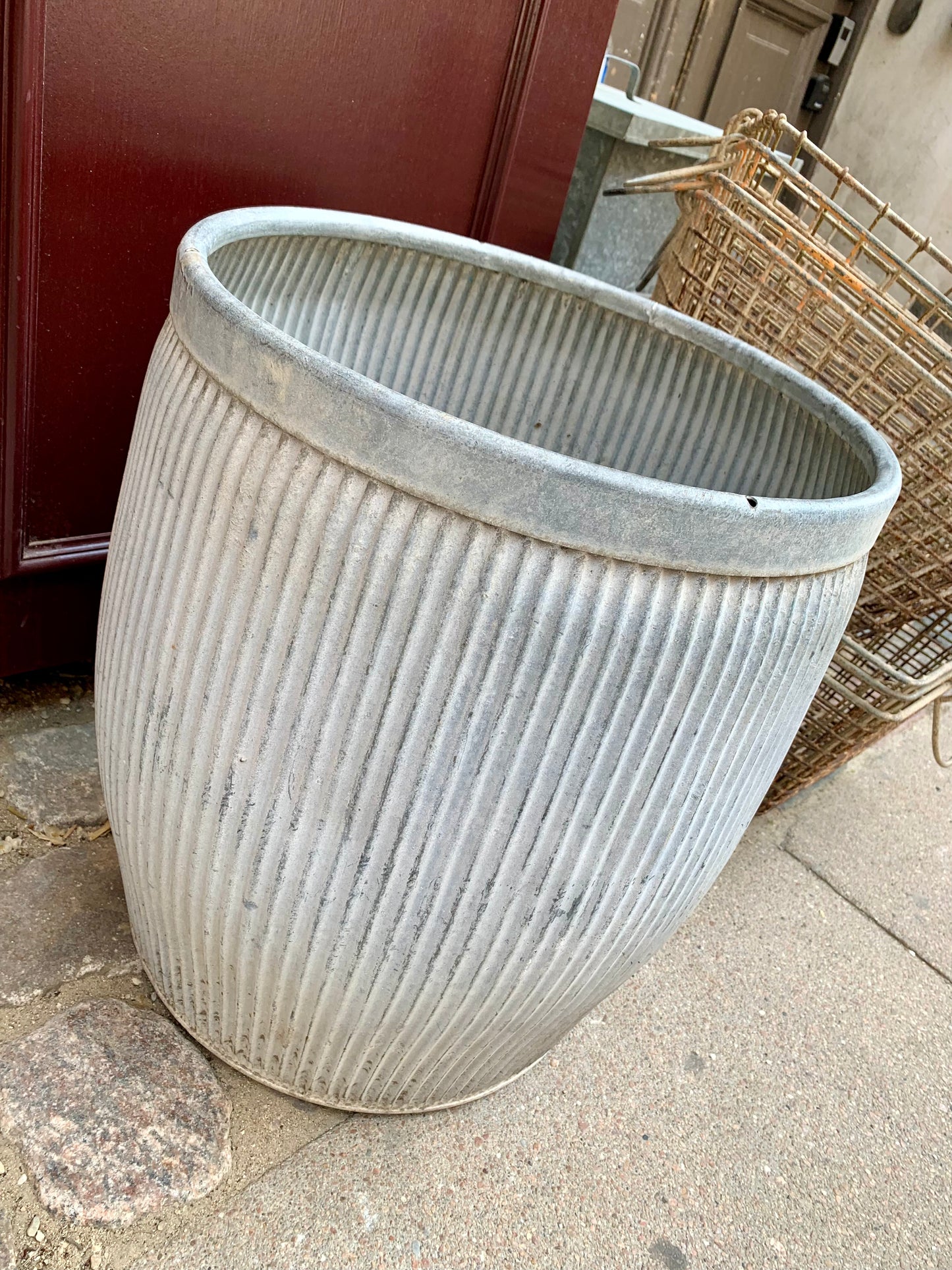 Zinc Planter - Dolly Tub