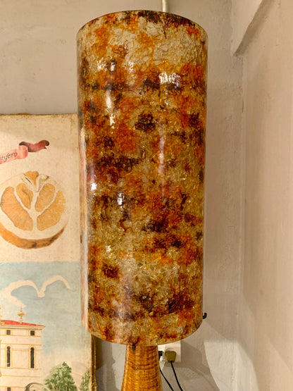 1970s Ceramic Lamp with Resin Shade