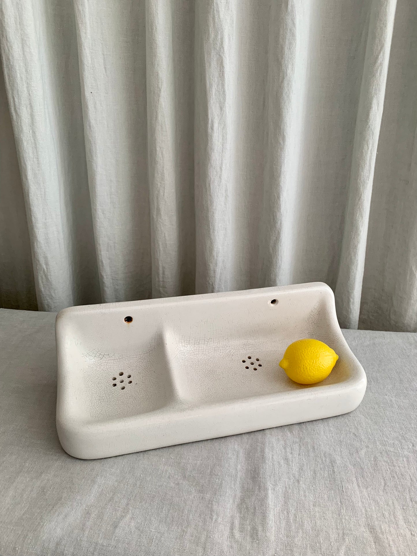 Porcelain Soap and Sponge Holder