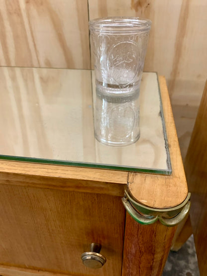 Pair of 1940's Satin Wood Bed Side Tables