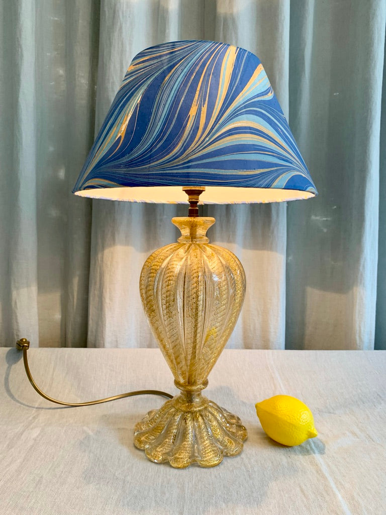 Barovier & Toso - Murano 1950s Gold Dust Glass Table Lamp