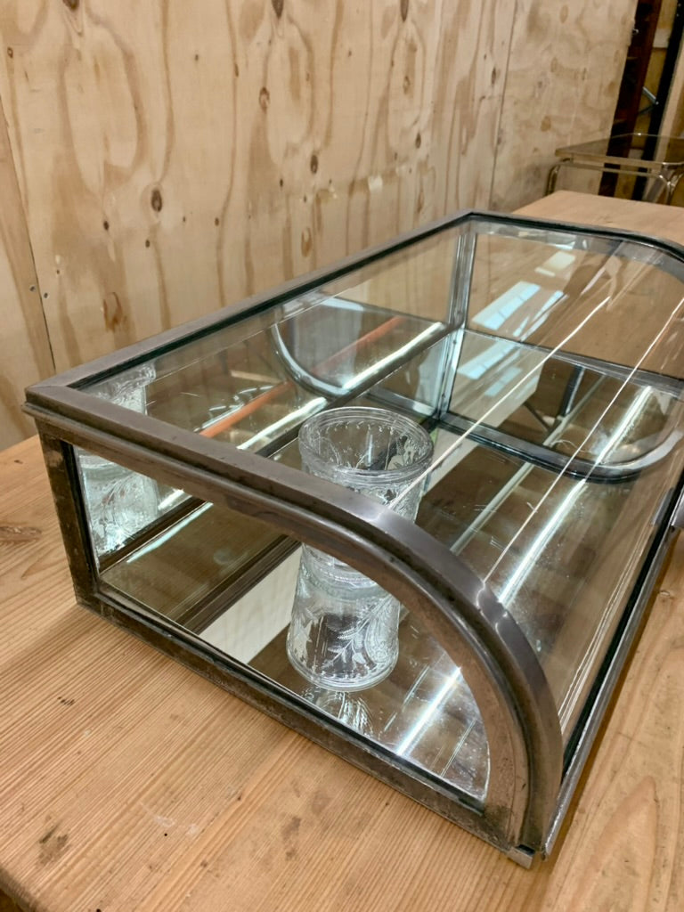 Vintage French Chrome Table Vitrine / Showcase