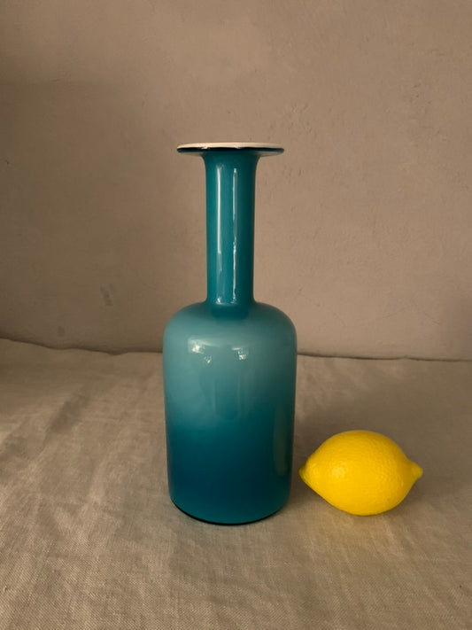Vintage Blue Holmegaard "Carnaby" Vase