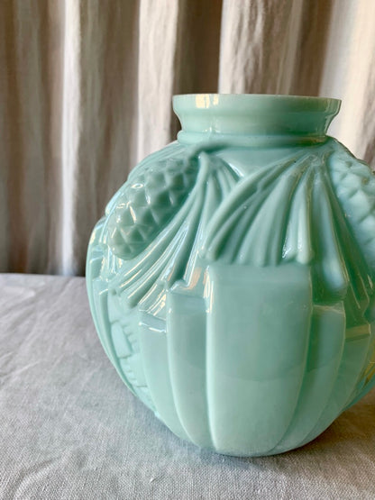 Art Deco Opal Glass Vase
