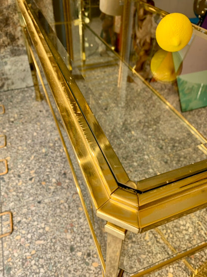 Hollywood Regency La Barge Style Brass Console