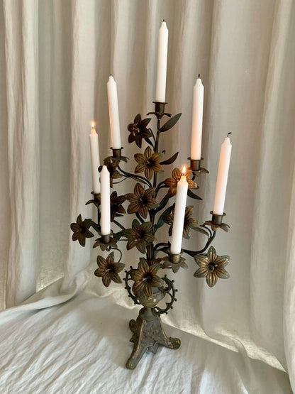 ANTIQUE FRENCH CHURCH CANDELABRA