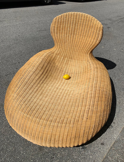 Vintage IKEA Rattan Lounge Chair "Storvik" by Carl Öjerstam
