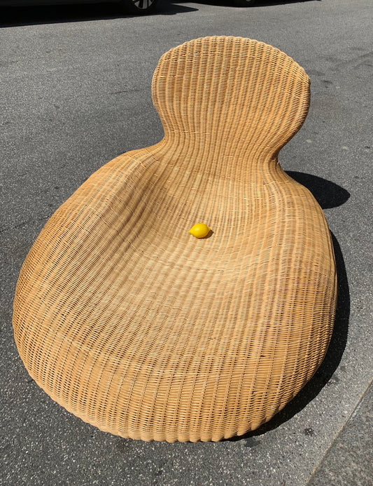Vintage IKEA Rattan Lounge Chair "Storvik" by Carl Öjerstam
