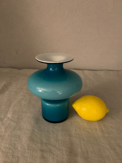 Vintage Blue Holmegaard "Carnaby" Vase