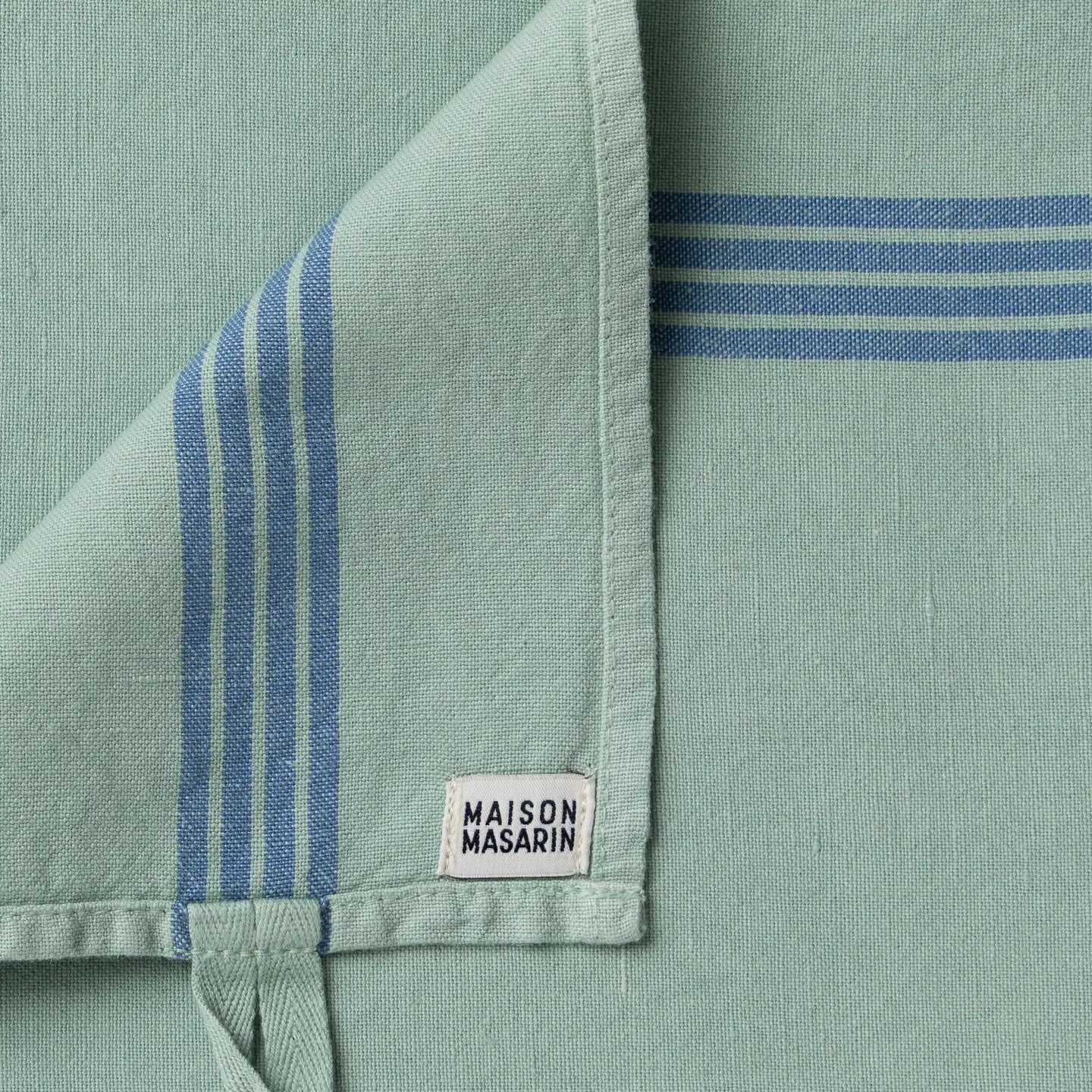 Tea Towel: Verveine / Blue stripes