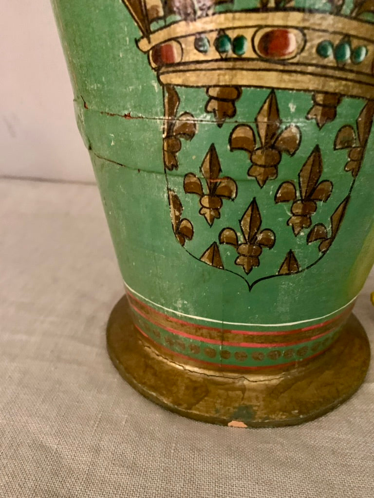 Hand Painted Antique Nobility Wooden Wessel
