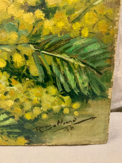 Vintage Mimosa Painting