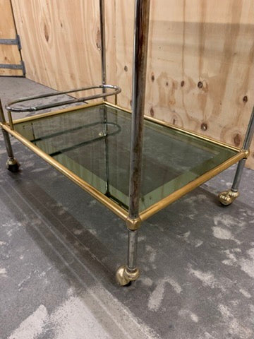 Brass/Chrome Hollywood Regency Style Drinks Trolley