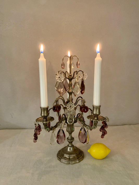 French Antique Branched Candlestick - Girandole