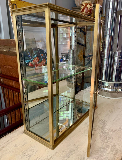 Brass Wall Display Cabinet