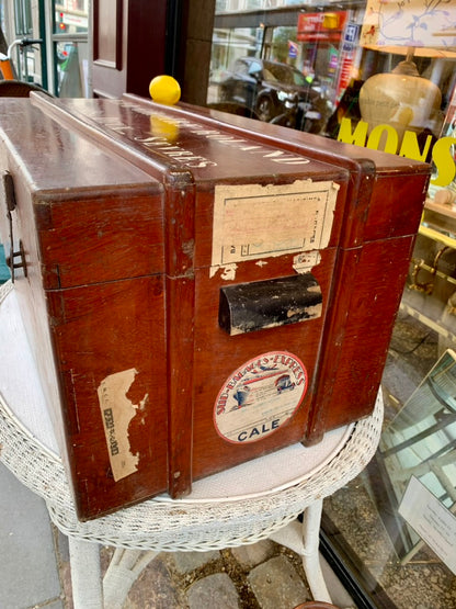 French Wooden Military Trunk