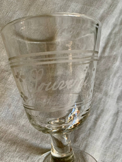 Antique French Souvenir Glass