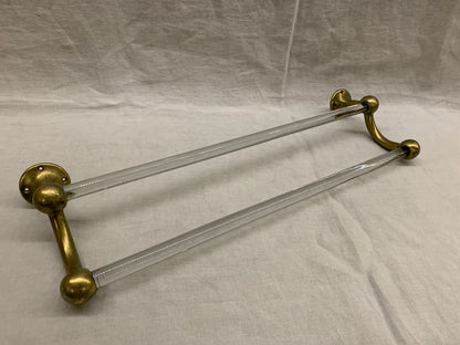 Glass/Brass Wall Towel Rack