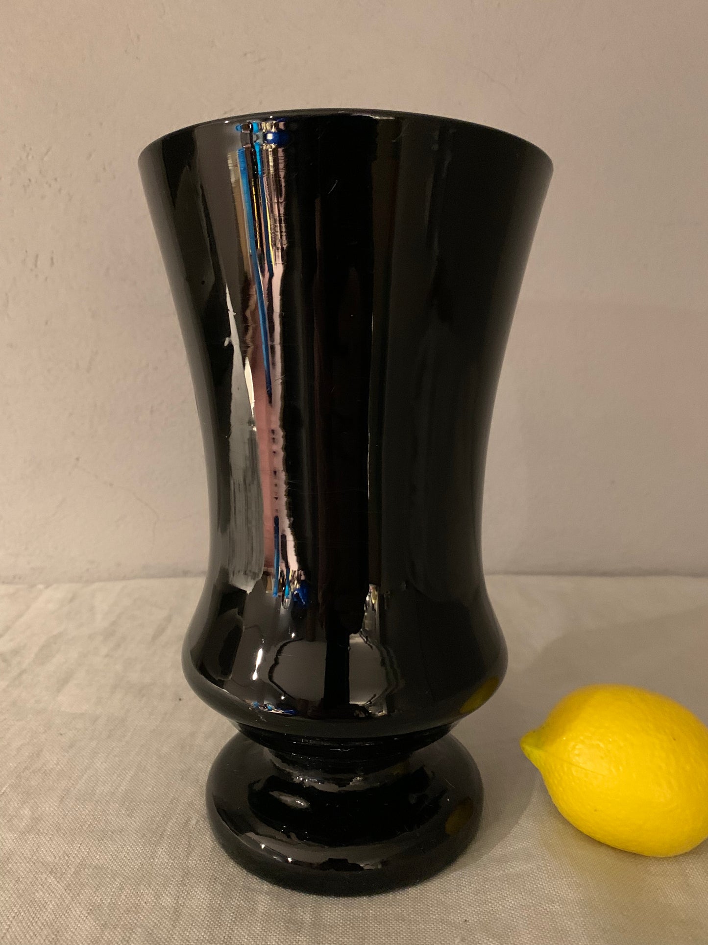 Black Opal Glass Vase