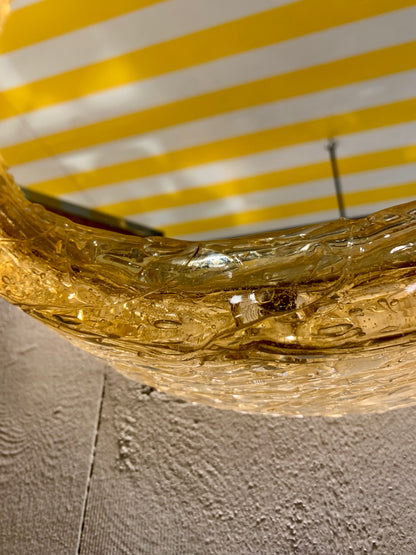 1970s Resin Frame Oval Mirror
