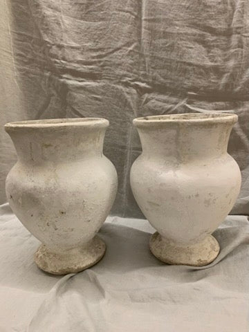 Pair of Willy Guhl concrete garden vases